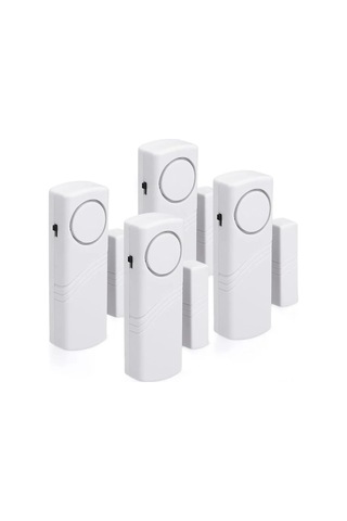 Youtek Ev Pencere Ve Kapı Güvenlik Alarmı - Manyetik Tetiklemeli 100db Sistemi, 4 Adet Paket Pil Hariç