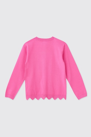 Panço Kız Çocuk Pembe Triko Hırka