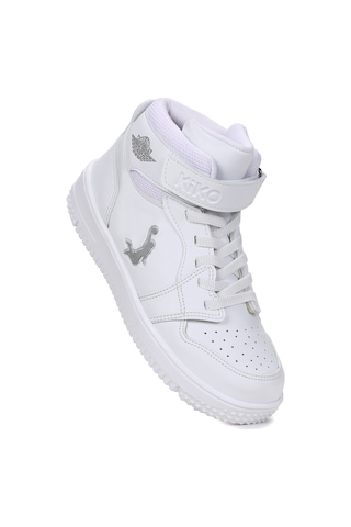 Kiko Kids Hayka Cırtlı Basketbol Kız Çocuk Spor Ayakkabı Beyaz Beyaz