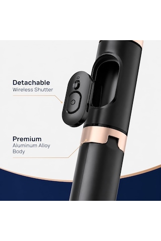 Hepu Hp T17 Bluetooth,kumanda Özellikli Ayarlanabilir Uzunluk Stabil Selfi Çubuğu 73 Cm