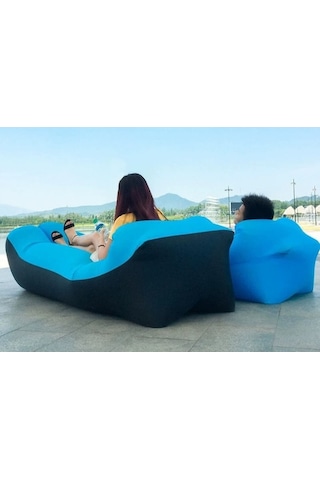 Novahub Şişme Koltuk, Baş Destekli Tek Kişilik Hava Yatağı Kamp Ve Açık Hava Etkinlikleri İçin Taşınabilir Kırmızı Kırmızı