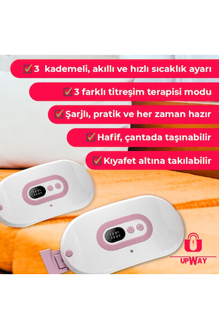Upway Şarjlı Titreşimli Sıcak Terapi Kemeri