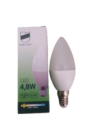 Uzlight 4,8w Sarı Işık Led Ampul E14 Ince Duy 10lu Paket