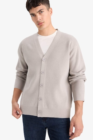 Defacto Relax Fit V Yaka Düğmeli Triko Hırka F2700ax25wngr184 Gri