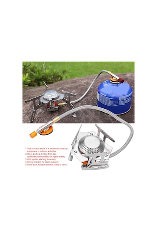 Geeroyoo 3500w Çift Kanal Hava Ön Isıtma Teknolojili, Taşınabilir, Fırlatıcı Ve Katlanabilir Braketli Dışarıda Kullanıma Uygun Ayırılmış Gaz Çalıştırmalı Ocak Diğer