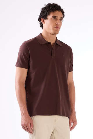 Dufy Kahve Düz Erkek T-shirt - Slim Fit Kahve