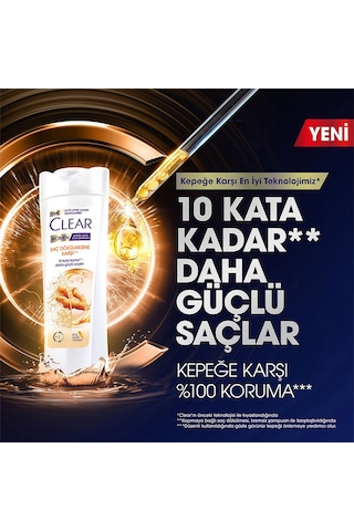 Clear Saç Dökülmesine Karşı Etkili Şampuan 3 x 350 ML