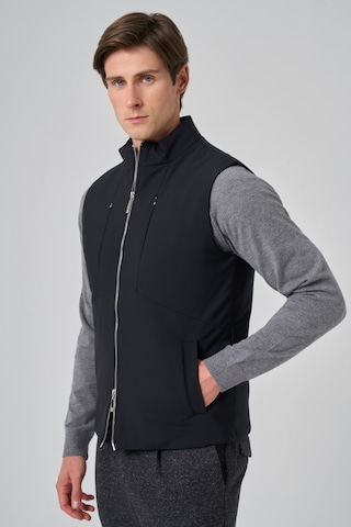 Morven Erkek Siyah Polyamide Spor Gizli Cep Fermuarlı Yelek 26ks049001001 Siyah