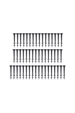 Novahub 50 Adet Siyah Bahçe Plastik Çivi, 12 Cm, Çim Örtüsü Ve Güneşlik Sabitleme İçin Çok Amaçlı Zemin Çivileri