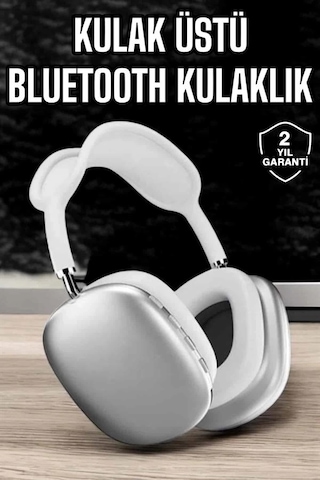 Bfs P9 Air Max Kablosuz 5.0 Mikrofonlu Bluetooth Kulaklık Beyaz Yüksek Ses Kaliteli