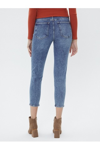 Boyfriend Slim Fit Kadın Pantolon Mavi