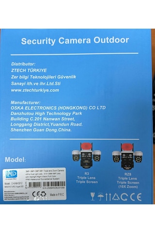 O-kam 5012 9 3+3+3 Mp 3 Lens Wifi Kamera Köşeler Lens Siren + Çakar Led + 360 Kamera