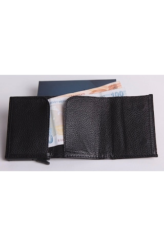 Ozka Leather Collection Kişiye Özel Yeni Trend Mıknatıslı Otomatik Mekanizmalı Cüzdan - Anahtarlık Hediyeli