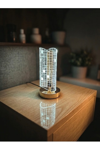 Vezza Home Modern Kristal Şarjlı Dokunmatik Masa Lambası 3 Renk Modlu Gold