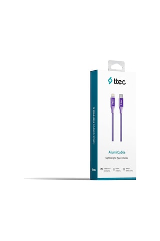 Ttec AlumiCable Type-c Lightning Hızlı Şarj Kablosu 150cm 2DK41MR Mor