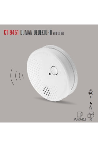 Cata CT9451 Pilli Duman Dedektörü