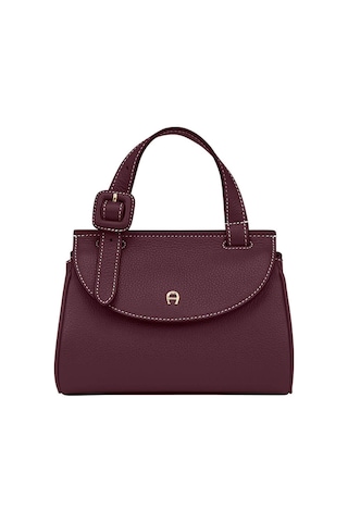 Aigner Miranda Mini Çanta Xs, Deri, Ayarlanabilir Askılı, Manyetik Kapamalı Şık Kadın Omuz Çantası Bordo