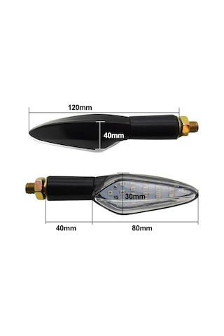 Techmaster Zxd-69 12V Su Geçirmez Motosiklet Led Çakarlı Sinyal Lambası