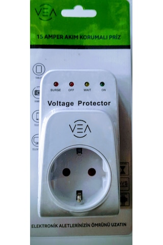 Xtechnx Vea Ve-25531 15a 3520w Akım Korumalı Priz Aşırı Yüksek Gerilim Koruyucu 000543