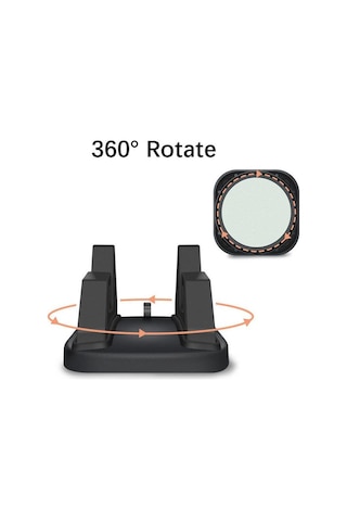 Gri Vaorlo 360 Araç Telefonu Tutucu Yumuşak Silikon Kaymaz Mat Cep Telefonu Montaj Standları Destek Araba Gps Dashboard Braketi