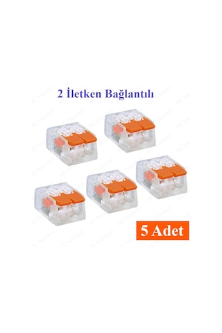2 İletken Bağlantılı Çok Amaçlı Tırnaklı Buat Klemens - 5 Adet