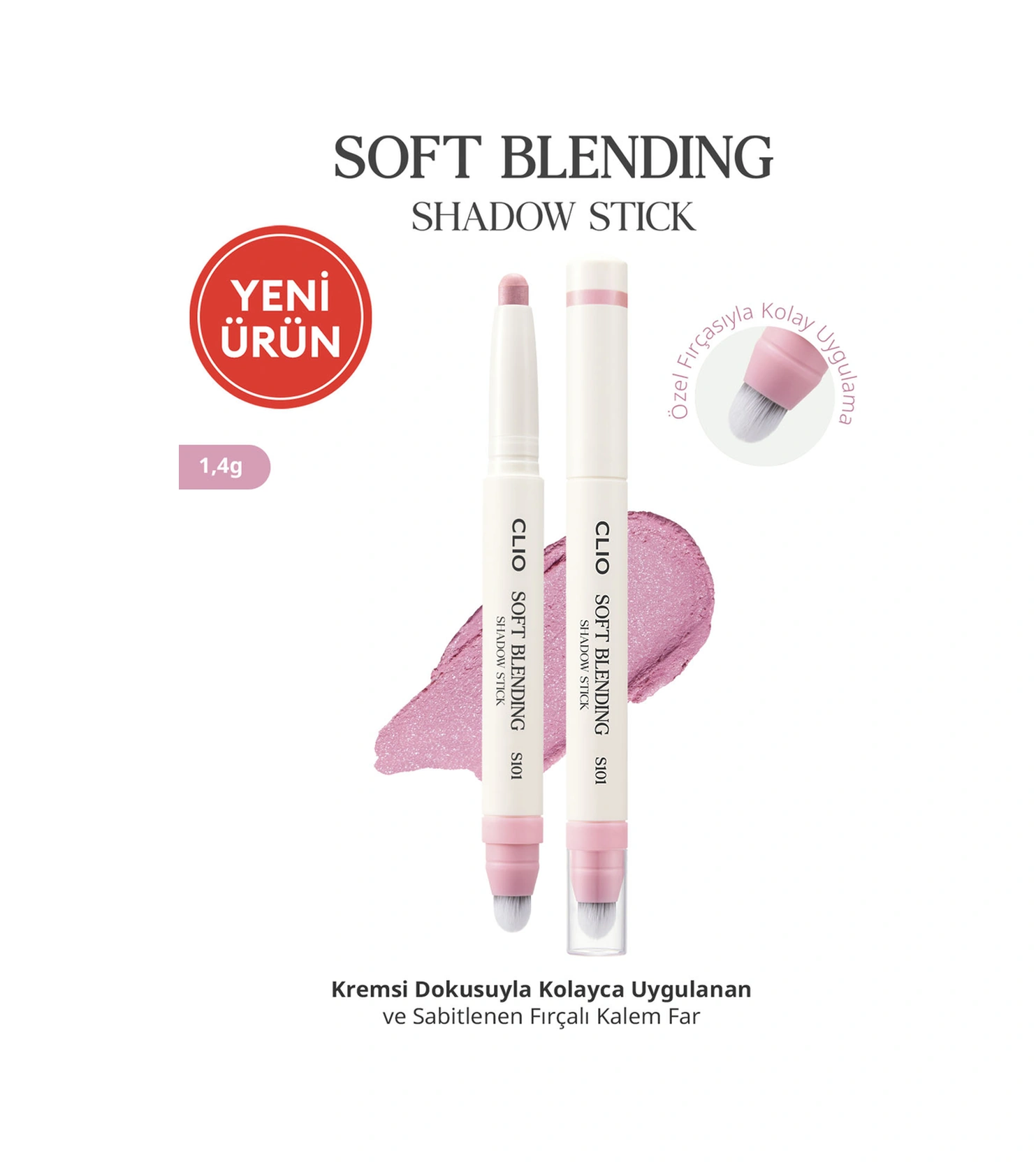 Clio Soft Blending Shadow Stick S101 Fall In Peony