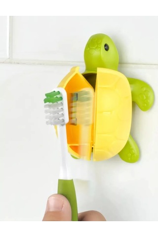 Flipper Çocuklar İçin Kaplumbağa Diş Fırçası Tutucu Ve Diş Fırçası 169625590 Gri