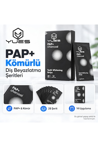 Yues Pap+ Kömürlü Diş Beyazlatma Bandı 28 Şerit 14 Uygulama