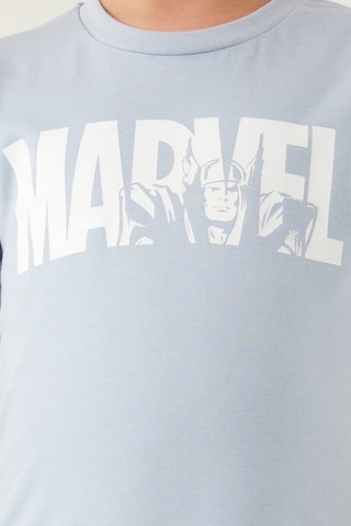 Marvel Comics Captain America Gökyüzü Mavisi Erkek Çocuk Bermuda Takım Açık Mavi