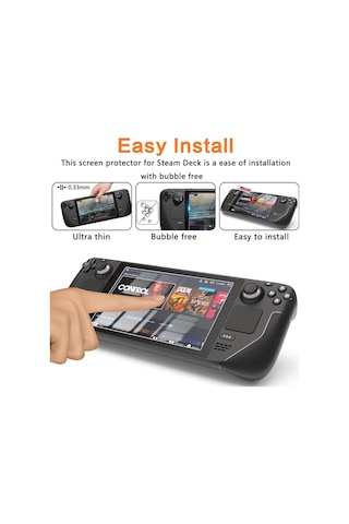 Steam Deck Oyun Konsoluuyumlu 9h Gerçek Temperli Cam Ekran Koruyucu