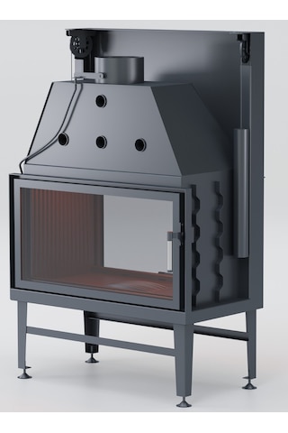 Schömne Asansörlü Tünel Çelik Şömine Haznesi  70 cm