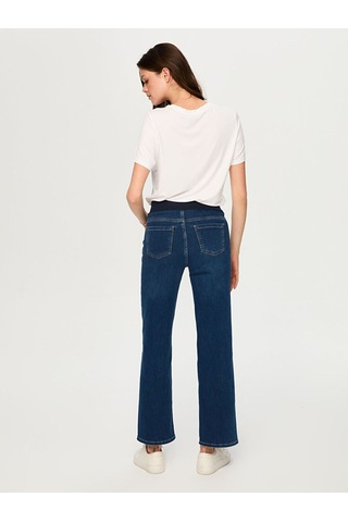 Faik Sönmez Wide Leg Fit Beli Lastikli Rahat Jean Pantolon S26jpn016 Us26jpn01627 İndigo