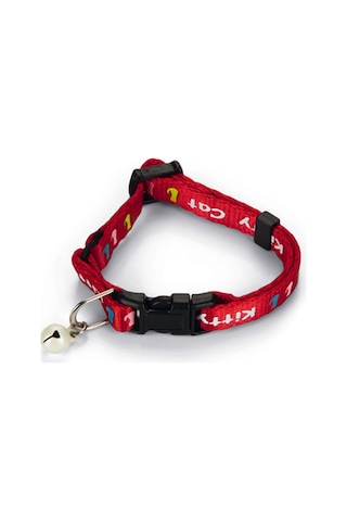 Beeztees Yavru Kedi Boyun Tasması, Zilli, Kırmızı, 17,5-23cm