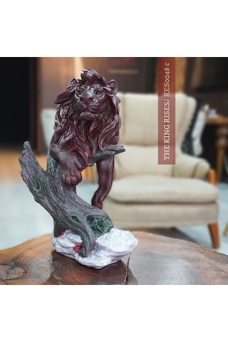 Aslan Kral Heykel Dekoratif Obje Ve Biblo, Masa Dekorasyon