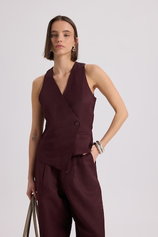 Mai Collection Mai Studios Co. Nagmetah Sırt Pencereli Bordo Yelek Pantolon Takım Bordo