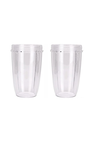 Hfambition Nutribullet İçin 2 Adet Yüksek Kaliteli Değiştirme Bardak 600/900w Uyumlu - Yıkama Makinesine Uygun, Sızıntısız Kapaklı Plastik Kupa