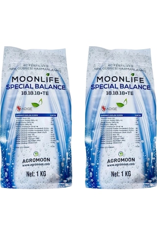 Moonlife Specıal Balance Npk Sıvı Gübre 18-18-18+te 2 Adet Diğer