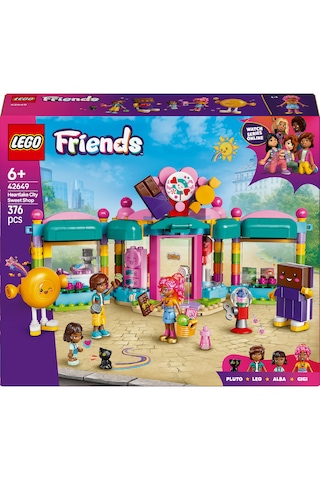 LEGO® Friends Heartlake City Şekerci Dükkanı 42649 - 6 Yaş ve Üzeri Çocuklar için Mini Bebek İçeren Yaratıcı Oyuncak Yapım Seti (376 Parça)