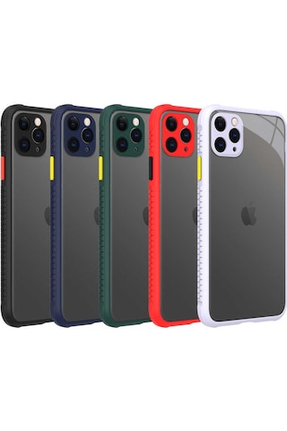 Apple Uyumlu iPhone 11 Pro Max Kılıf Zore Kaff Kapak Kırmızı