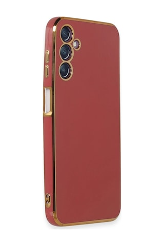 Uray Store Samsung Galaxy Uyumlu  M14 5g Kılıf Volet Silikon - Kırmızı