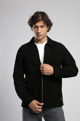 Lee Cooper Ander Erkek %100 Pamuk Dokuma Ceket Siyah-20387 Siyah