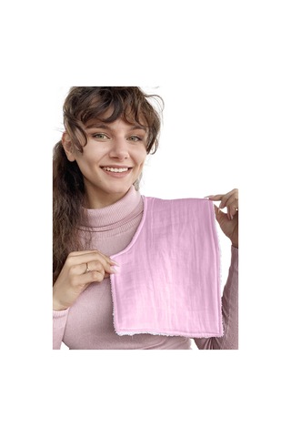 Müslin-havlu 2'li Çift Yönlü Omuz Bezi Gaz Çıkarma Bezi P-beyaz Pembe - Krem