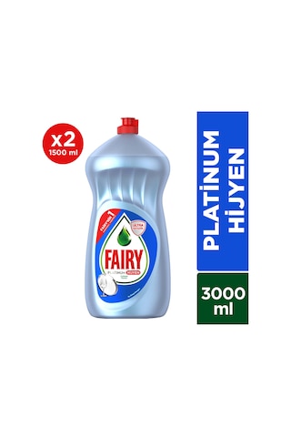 Fairy Platinum Hijyen Sıvı Bulaşık Deterjanı 2 x 1500 ML