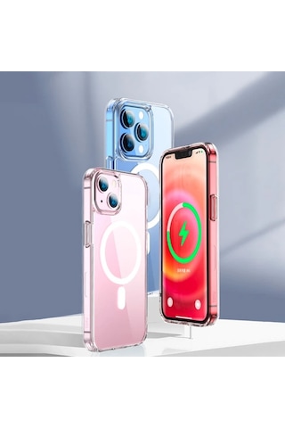 Ally İphone 13 Pro Max Magsafe Uyumlu Manyetik Kılıf Silikon Kılıf- 5775