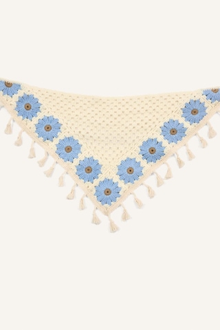Defacto Kadın Çiçekli Tığ İşi Mavi Bandana H5493ax26smbe2 Mavi-be2