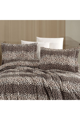 Çift Kişilik Leopar Desen Nevresim Takımı 200x220 4 Yastık Kılıfı Lastikli Çarşaflı 160x200+30 Krem - Kahverengi Çift Kişilik Leopar Desen Nevresim Takımı 200x220 4 Yastık Kılıfı Lastikli Çarşaflı 160x200+30 Krem - Kahverengi