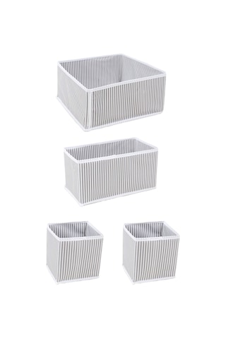 Çekmece Düzenleme Kutu Seti Organizer 4lü Set 5332 Açık Ahşap