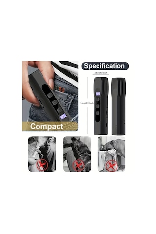 Willowhaven Led Fenerli Ses Dalgası Teknolojili Parlak Siyah Hayvan Kovucu 3 Mod Usb Şarj Edilebilir Köpekler Kediler Sincaplar İçin El Tipi Sönik Kovucu