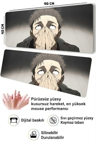 Derdenix Anime Series: Jjk Higuruma Edition 90x40 Mousepad Çok Renkli