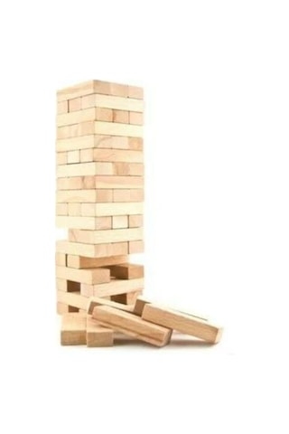 Büyük Boy Doğal Ahşap Denge Oyunu Jenga 54 Parça